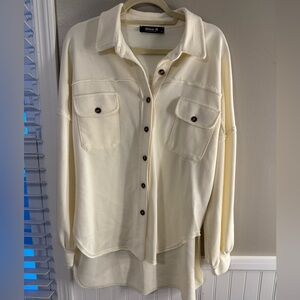 Blue B Cream Women's Shacket NWOT